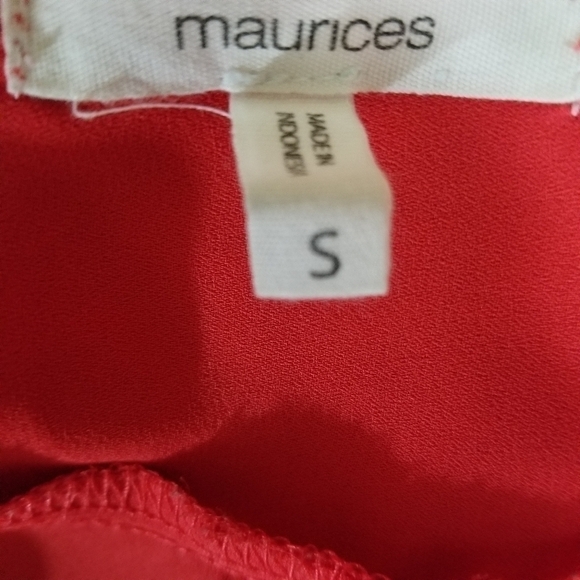 Maurice's sz sm top reddish orange - Picture 5 of 7